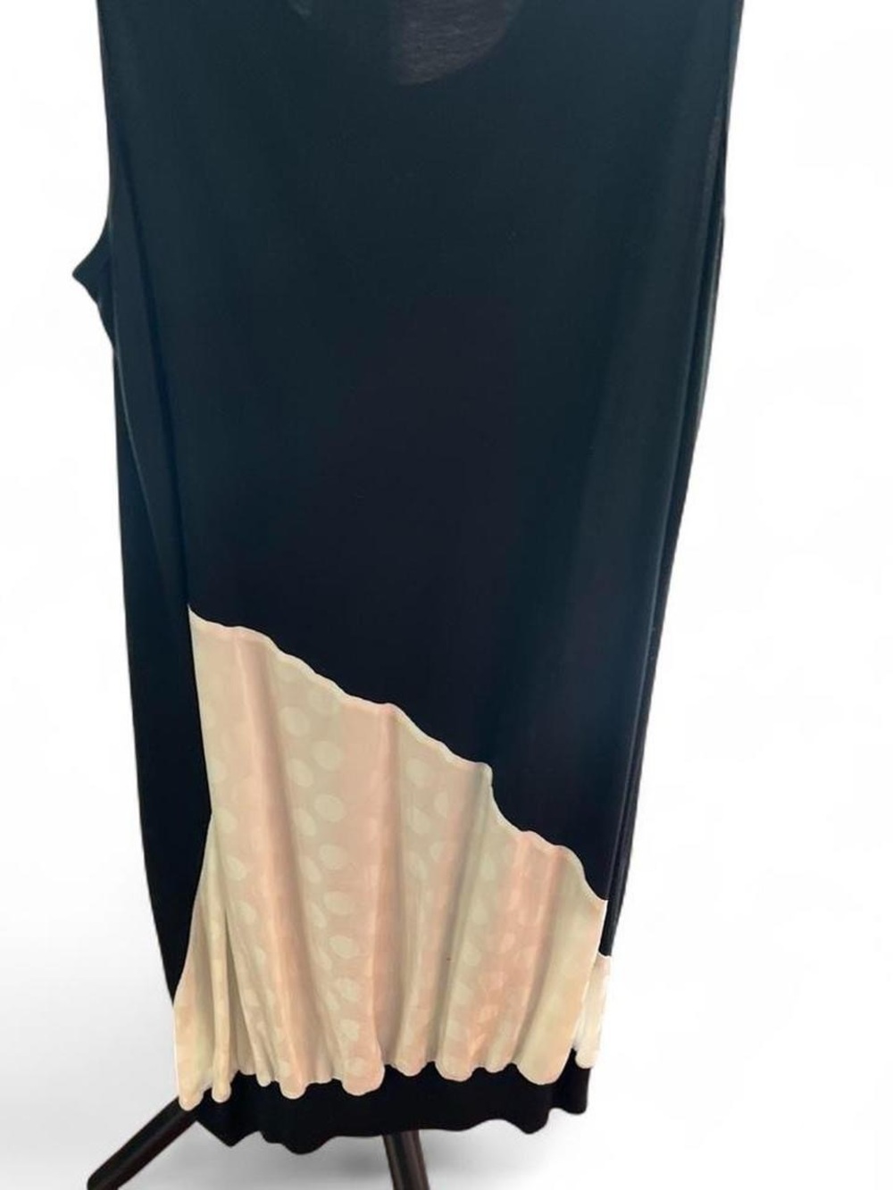 Yohji Yamamoto Y's SS 2011 polka dot paneled tank midi dress black white EUC 2 M - Picture 3 of 11